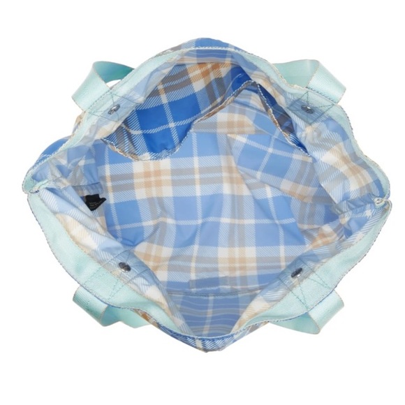 Retro Blue Plaid Addison Carryall Tote Bag | Rag & Bone - Picture 4 of 9